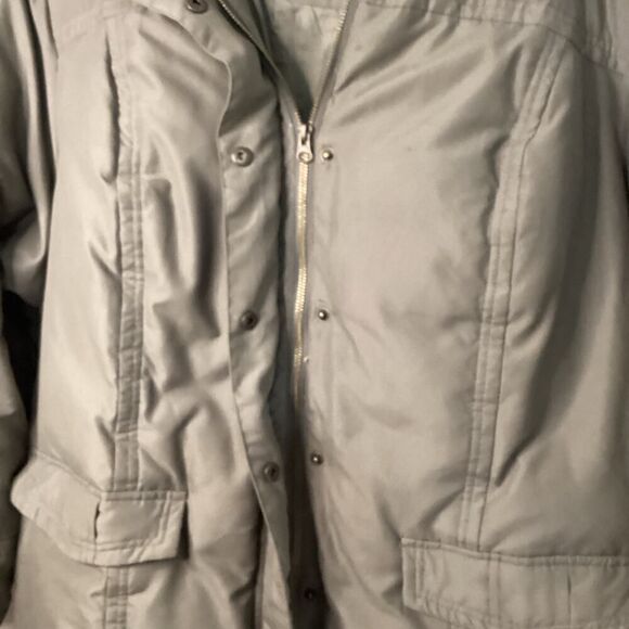 Woman Within Down Filled Hooded Olive Green Womens Parka Size 1X - Picture 4 of 10